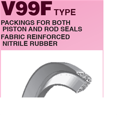V99F TYPE PACKINGS FOR BOTH PISTON AND ROD SEALS FABRIC REINFORCED NITRILE RUBBER